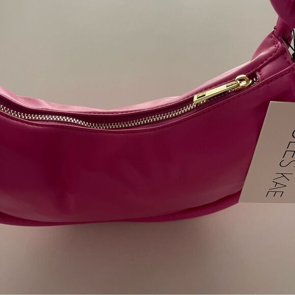 Jules Kae Luna Rope Hobo Purse - Fuchsia NWT - Picture 3 of 7